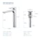 Kibi Tender-T Single Handle Bathroom Vessel Sink Faucet with Pop Up Drain C-KBF1020CH-KPW101CH - alternate 9